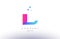 il i l creative pink blue modern alphabet letter logo icon temp