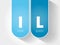 IL - interleukin acronym, medical concept background