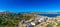Il-Mellieha, Malta - Beautiful panoramic skyline view of Mellieha beach and Mellieha town