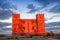 Il-Mellieha, Malta - St Agatha`s Red Tower at blue hour with beautiful moving clouds