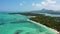 Ile aux Cerfs island with idyllic beach scene, aquamarine sea and soft sand, Ile aux Cerfs, Mauritius, Indian Ocean, Africa. Ile