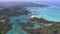 Ile aux Cerfs Privately Owned Island Beach in Mauritius. Coastline in background