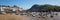 Ilfracombe Devon boats in the harbour on beautiful spring day panoramic view