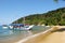 Ilha Grande: Sailboat at coastline near Praia Lopes Mendes, Rio de Janeiro state, Brazil