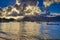 Ilhabela beach Saco da capela with boats and sailboats in the sea at sunset - Sao Paulo, Brazil