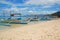 Ilig iligan beach passenger boats at Boracay island in Aklan, Philippines