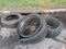 Illegal Dumping, Tires Near a Storm Sewer