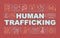 Illegal human trafficking and slavery word concepts banner