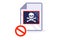 illegal pirate paper document. pirated content.