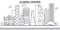 Illinois, Chicago architecture line skyline illustration. Linear vector cityscape with famous landmarks, city sights