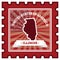 Illinois postage stamp. Vector illustration decorative design