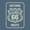 Illinois route 66 sign. Vector illustration decorative design