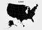 Illinois. States of America territory on gray background. Separate state. Vector illustration