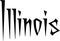 Illinois text sign illustration