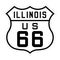 Illinois us route 66 sign