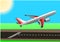Illstration vector of plane or airbus taking off