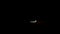 Illuminated airplane model beautiful night takeoff