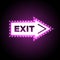Illuminated arrow shaped 3D exit sign