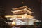 Illuminated Bell Tower of Xi`an at night, China