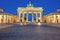 The illuminated Brandenburger Tor in Berlin