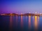 illuminated bridge over Songkhla Lake location in Thailand