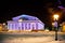 Illuminated building and lamps