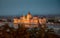 Illuminated building of the National Hungarian Parliament at night