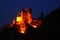 Illuminated Castle at Rhine River