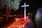 Illuminated cemetery