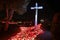 Illuminated cemetery on All Saints Day