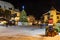 Illuminated Central Square of Megeve on Christmas Eve