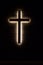 Illuminated Christian Cross In Vertical Orientation