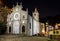 Illuminated Church in the Village of Riomaggiore at Night