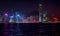 Illuminated cityscape of Hong Kong special administrative region of China at night