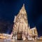 Illuminated Cologne Cathedral at night