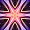 illuminated colorful abstract star on dark background. futuristic star. colorful star. psychedelic