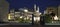 Illuminated concathedral of Vigo city at night