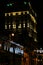 Illuminated Europe Square in Batumi. Night cityscape with the modern architecture in Georgia