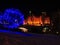 Illuminated Fairmont ChÃ¢teau Laurier castle at night on a winter day with snow in Ottawa, capital of Canada