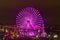 Illuminated ferris wheel at Santa Monica Pier, Los Angeles