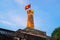 Illuminated Flag Tower of Hanoi, one of the symbols of the city and part of the Hanoi Citadel, a World Heritage Site