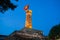 Illuminated Flag Tower of Hanoi, one of the symbols of the city and part of the Hanoi Citadel, a World Heritage Site