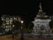 Illuminated Flora Fountain by night