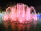 Illuminated fountain at night in Kashgar, Xinjiang, China