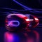 an illuminated gaming mouse with light coming from the side on a surface