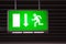 Illuminated green exit sign