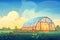 illuminated greenhouse creating skyglow over nearby agricultural field