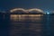 Illuminated Hernando Desoto Bridge at Night