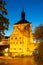 Illuminated historic town hall of Bamberg