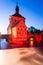 Illuminated historic town hall of Bamberg